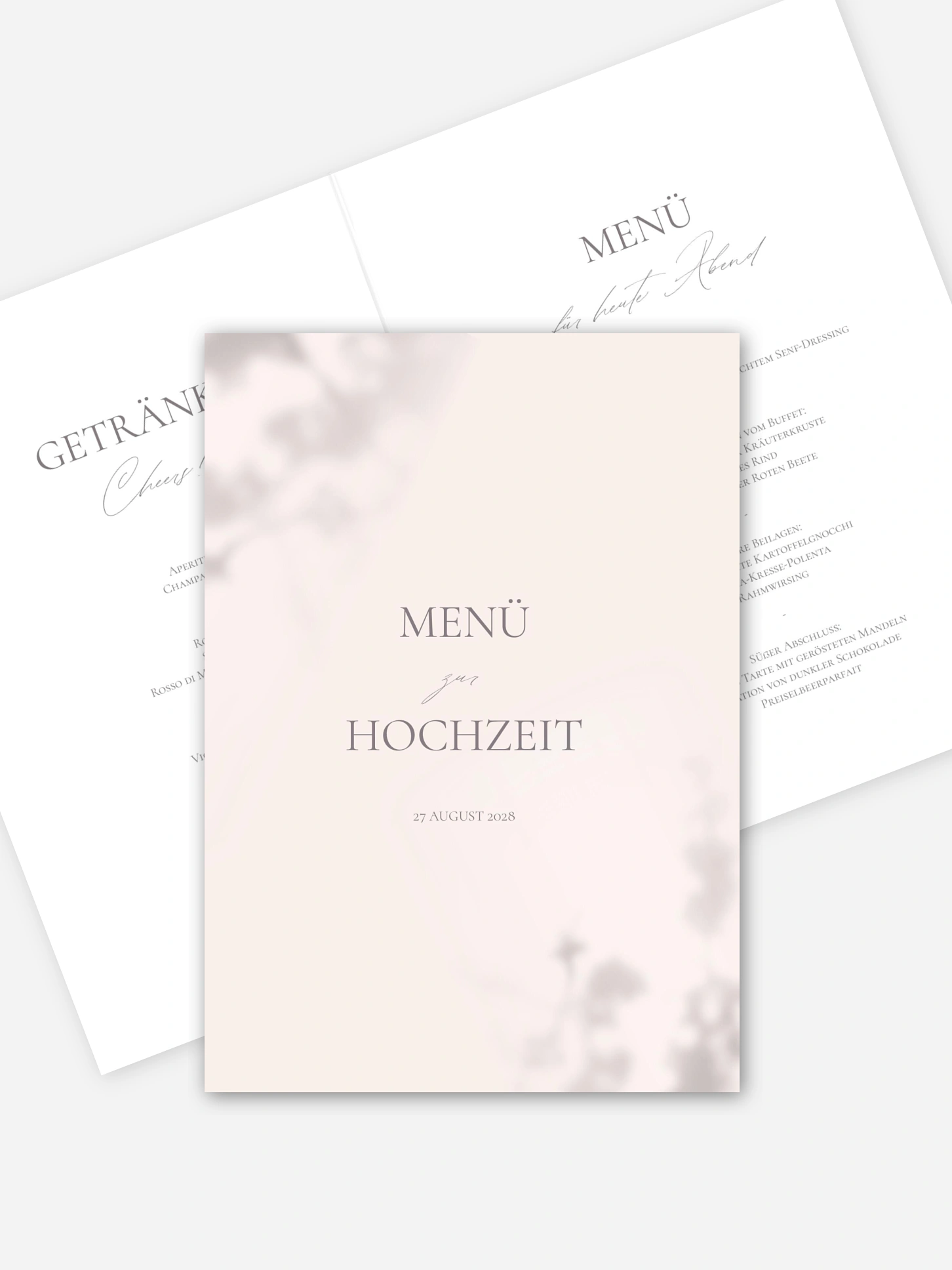 Menükarte Hochzeit Komorebi
