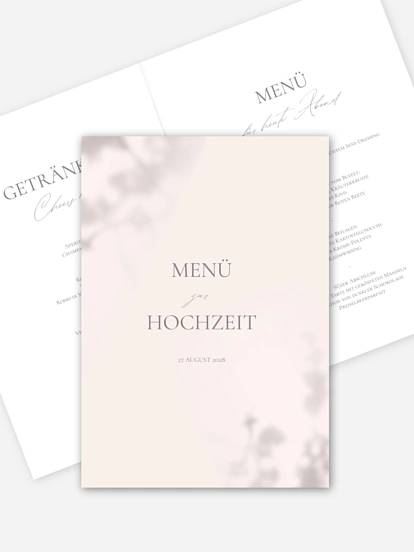 Menükarte Hochzeit Komorebi