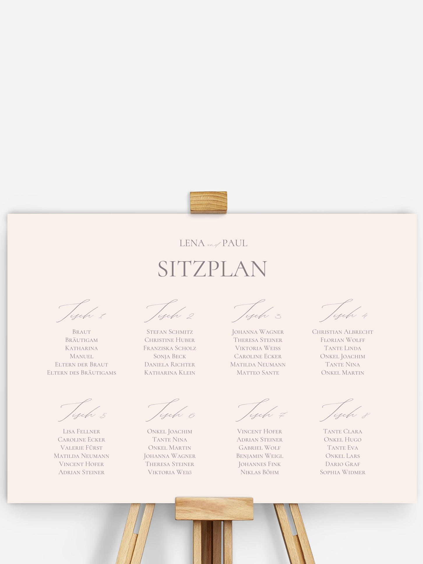 Sitzplan Plakat Komorebi