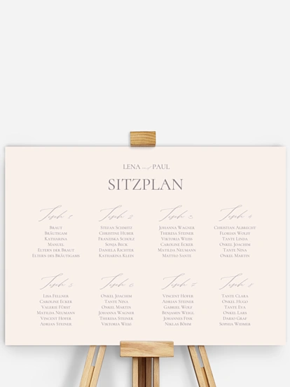 Sitzplan Plakat Komorebi