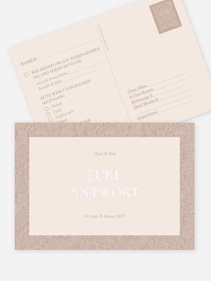 Antwortkarte Hochzeit Liebesgeschichte