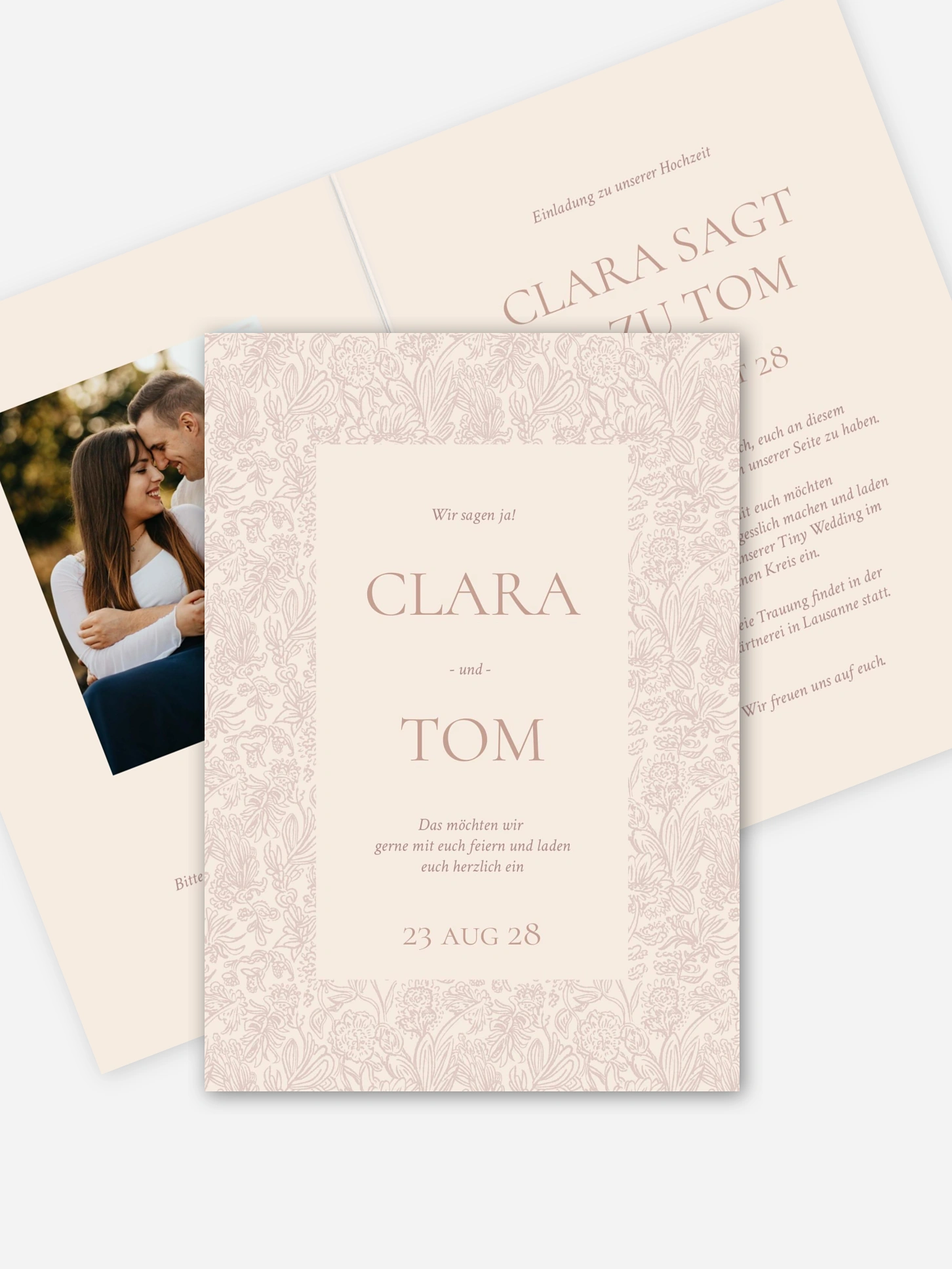Hochzeitseinladung Liebesgeschichte