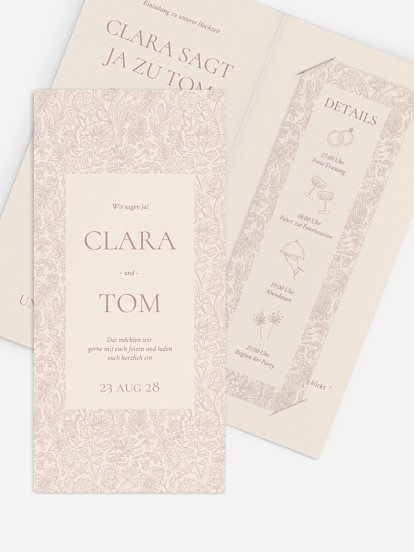 Hochzeitseinladung Liebesgeschichte