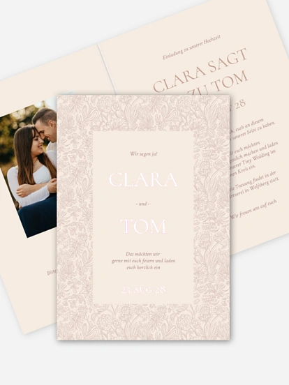 Hochzeitseinladung Liebesgeschichte