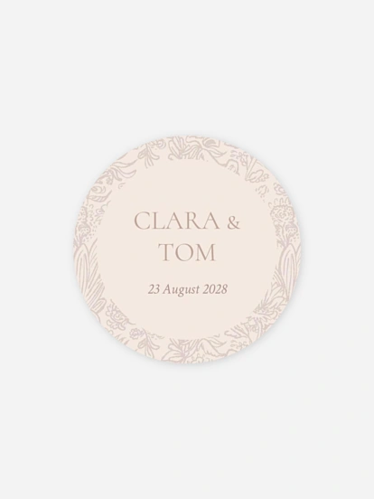 Geschenkaufkleber Hochzeit Liebesgeschichte