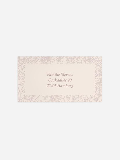 Empfängeraufkleber Hochzeit Liebesgeschichte