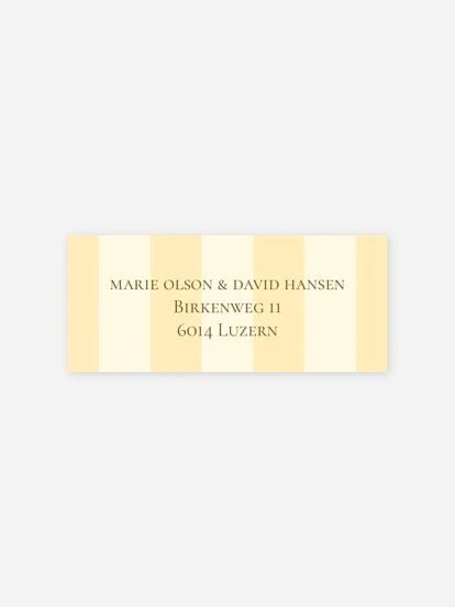 Absenderaufkleber Hochzeit Sicily