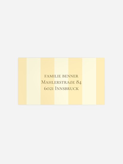 Empfängeraufkleber Hochzeit Sicily