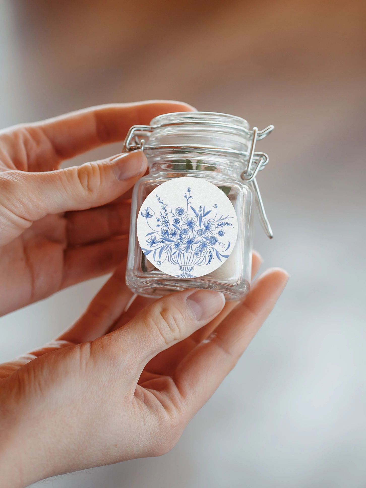 Geschenkaufkleber Hochzeit Fine Florals