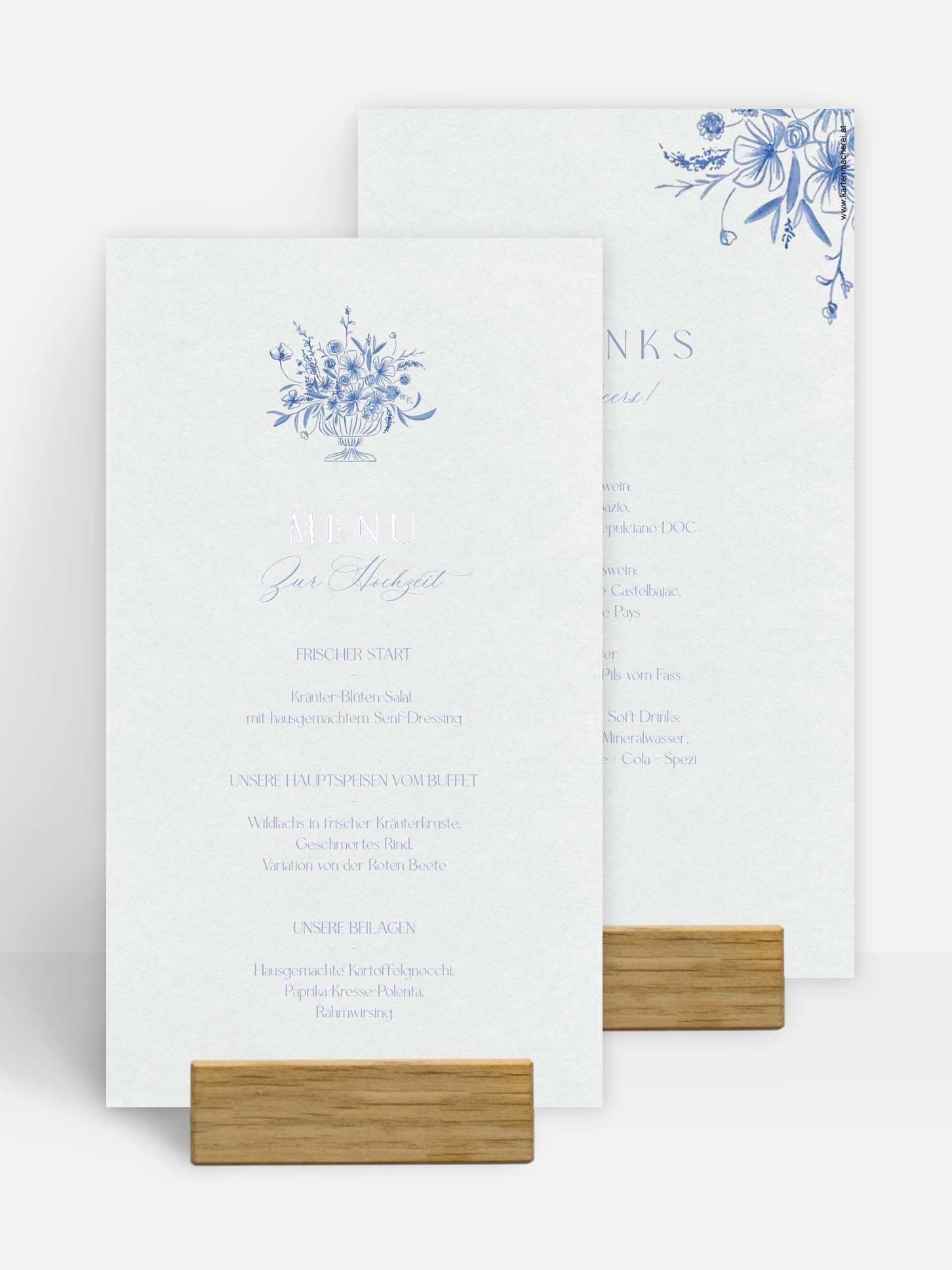 Menükarte Hochzeit Fine Florals