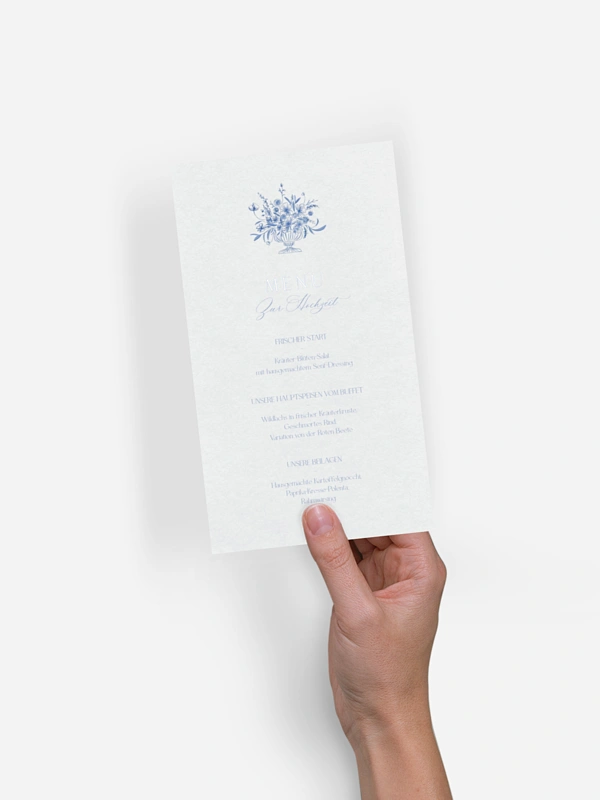 Menükarte Hochzeit Fine Florals