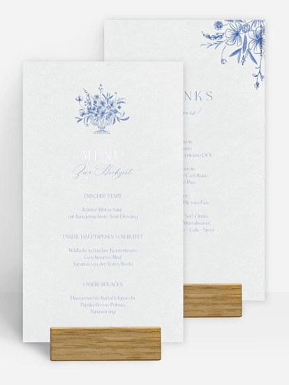 Menükarte Hochzeit Fine Florals