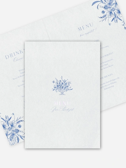 Menükarte Hochzeit Fine Florals