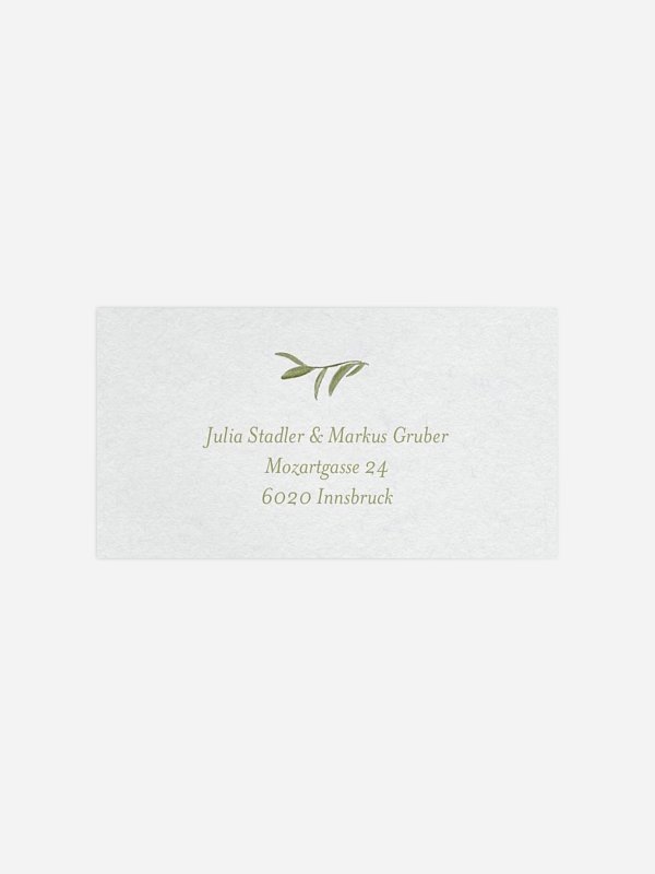 Empfängeraufkleber Hochzeit Fine Florals