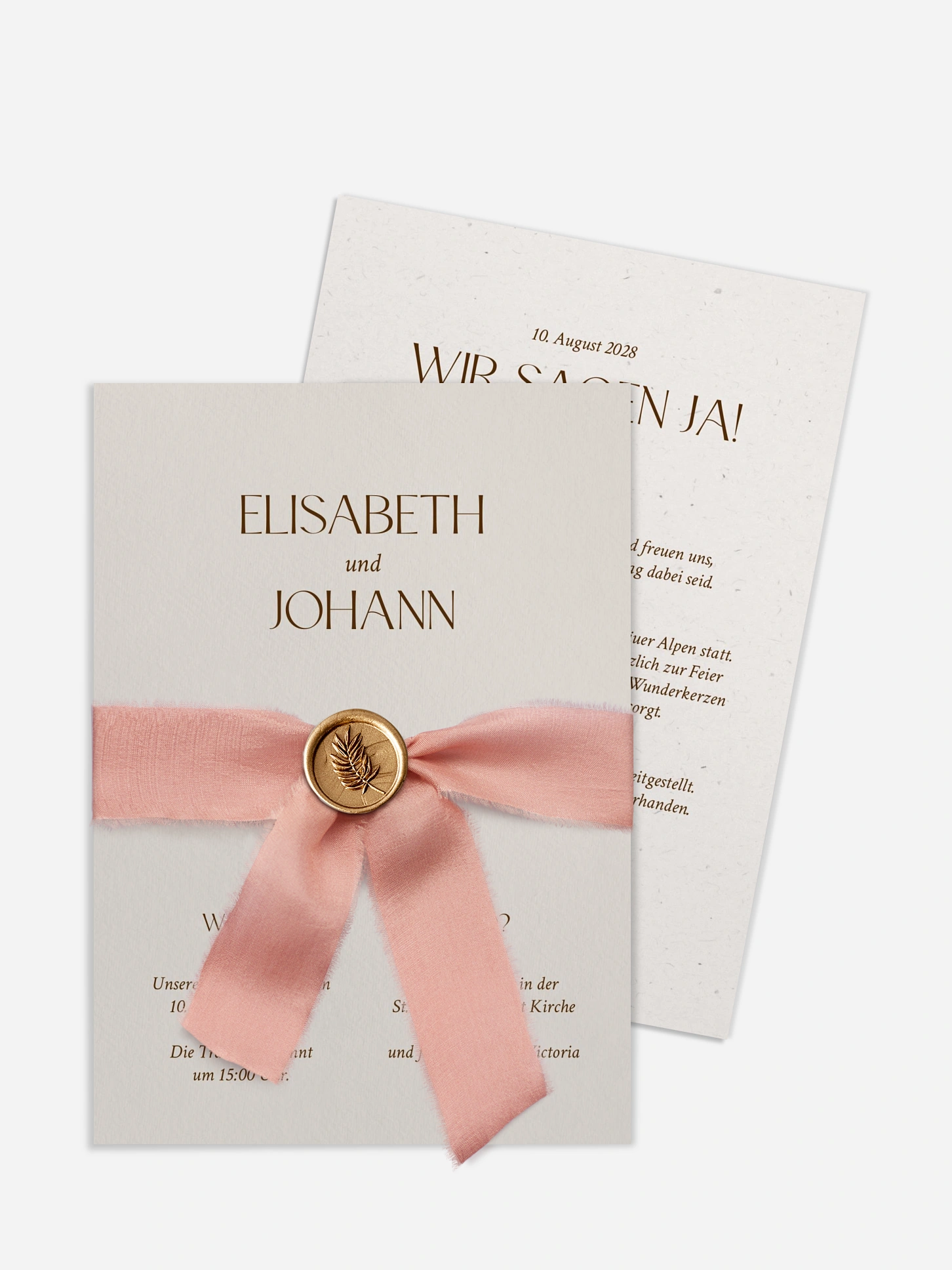 Hochzeitseinladung Mocca