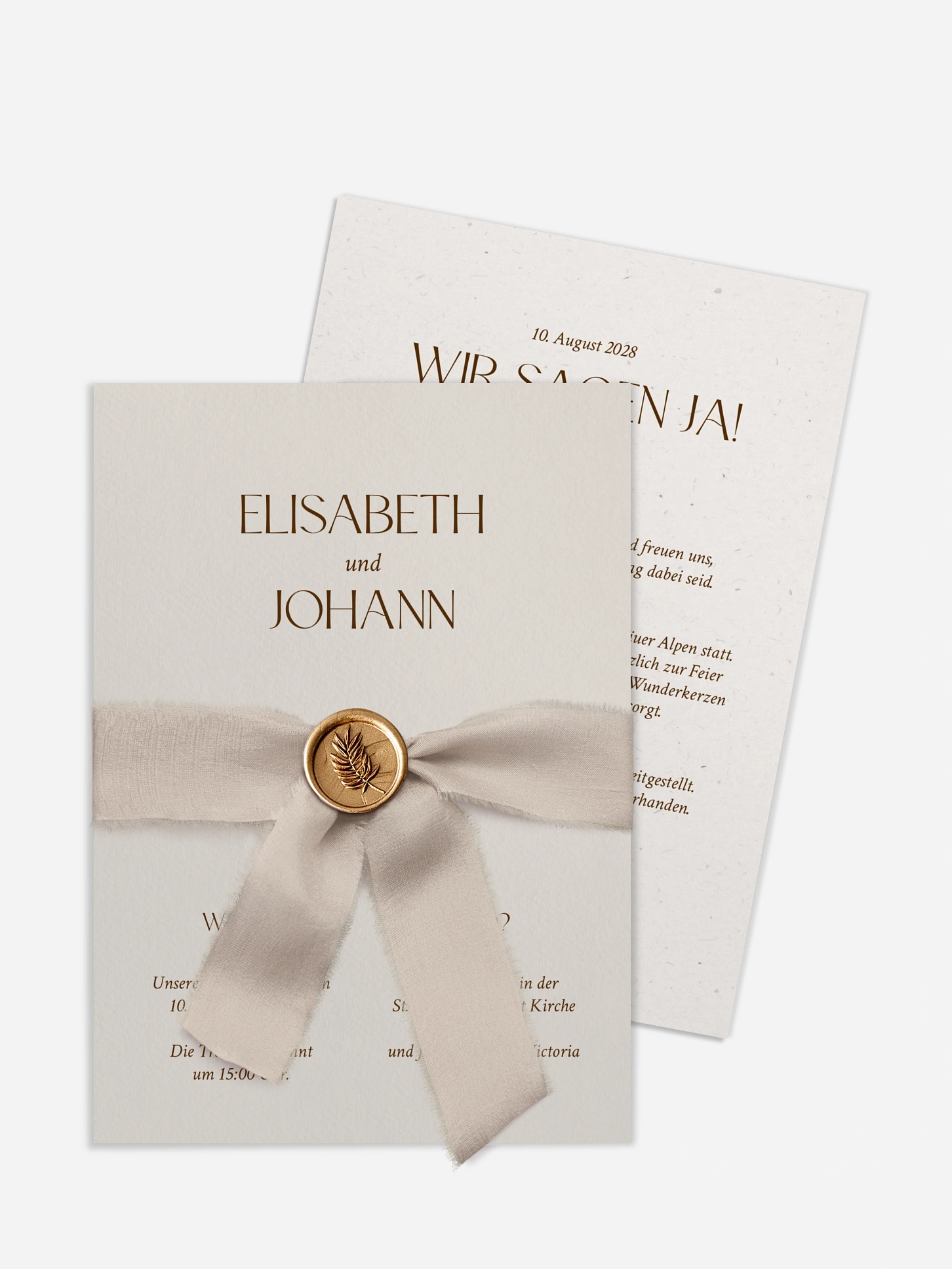 Hochzeitseinladung Mocca
