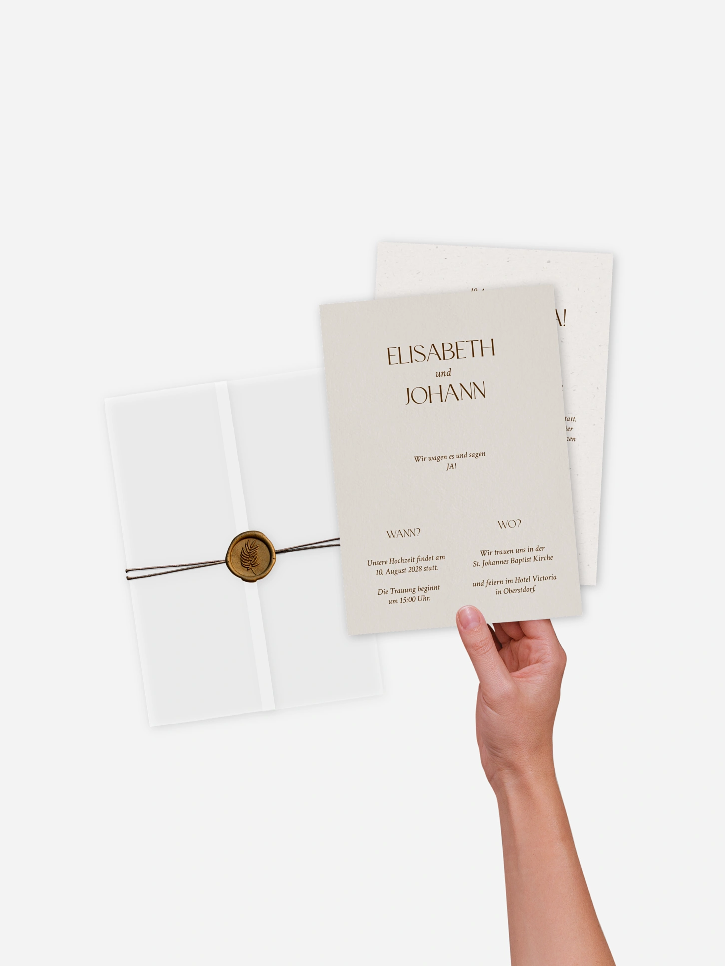 Hochzeitseinladung Mocca