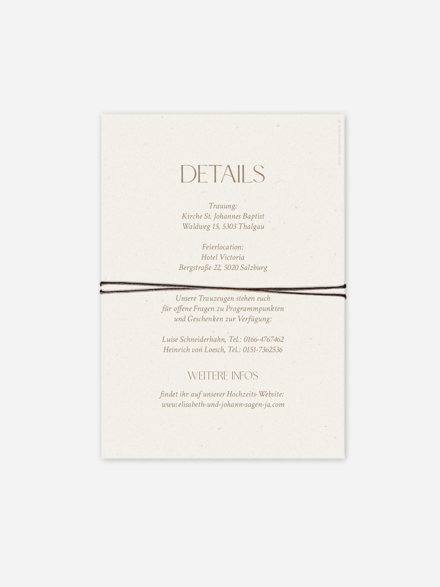 Hochzeitseinladung Mocca