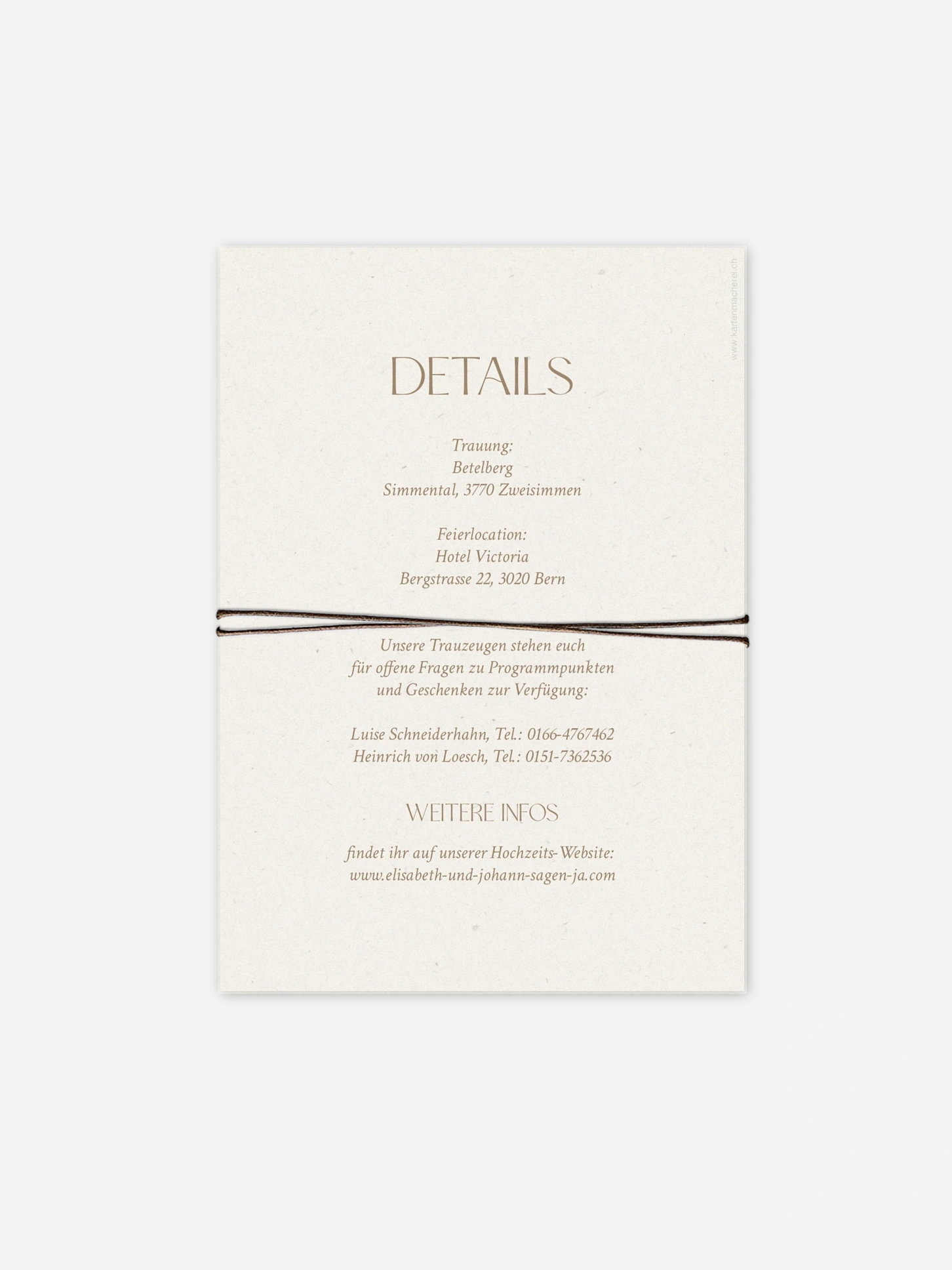 Hochzeitseinladung Mocca