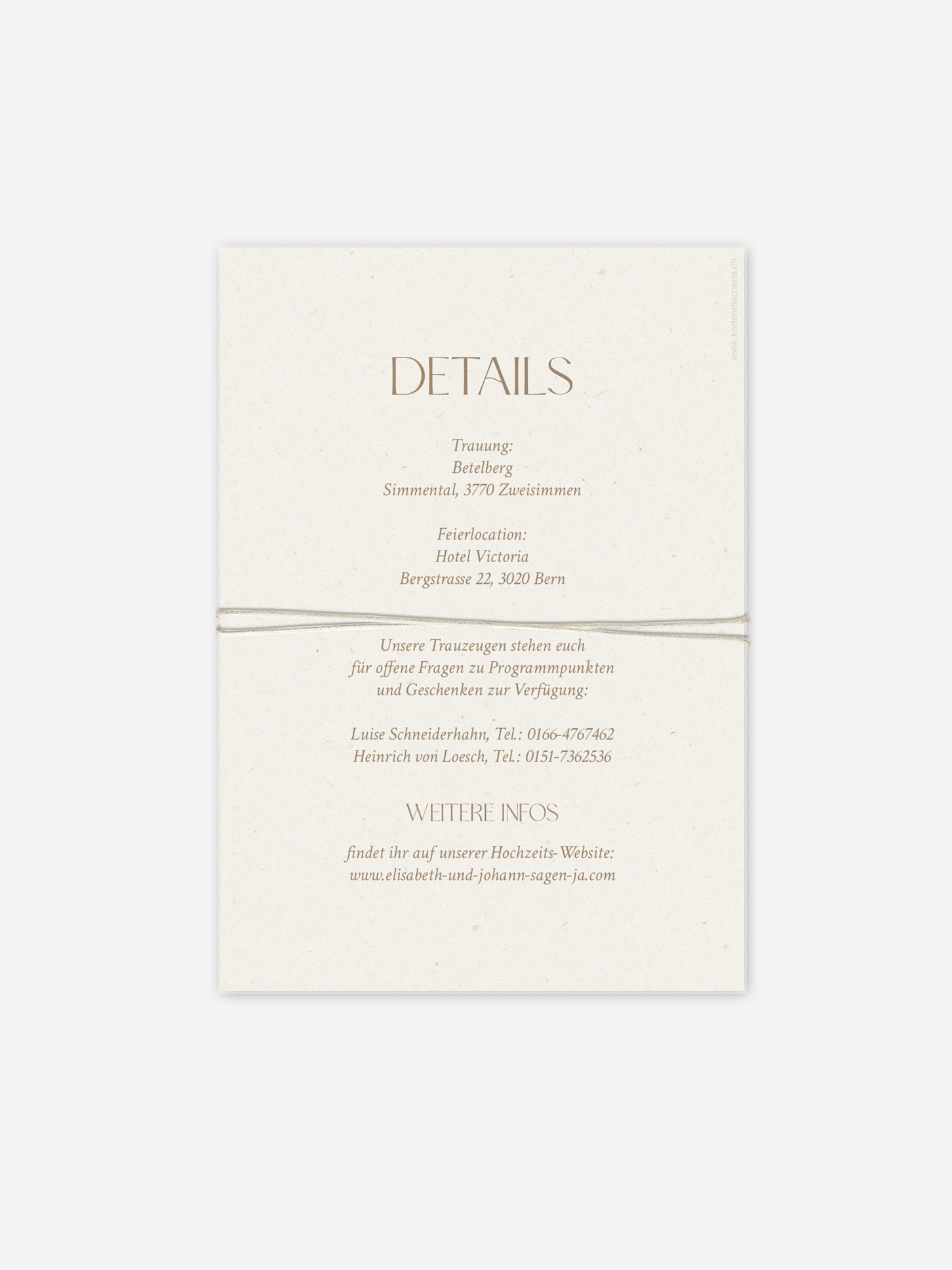 Hochzeitseinladung Mocca
