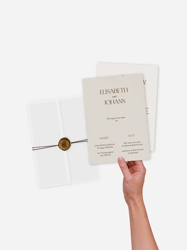 Hochzeitseinladung Mocca