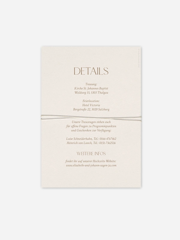 Hochzeitseinladung Mocca