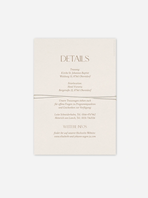 Hochzeitseinladung Mocca