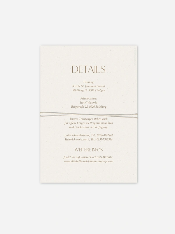 Hochzeitseinladung Mocca