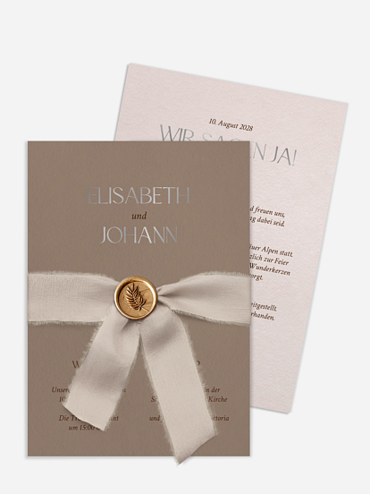 Hochzeitseinladung Mocca
