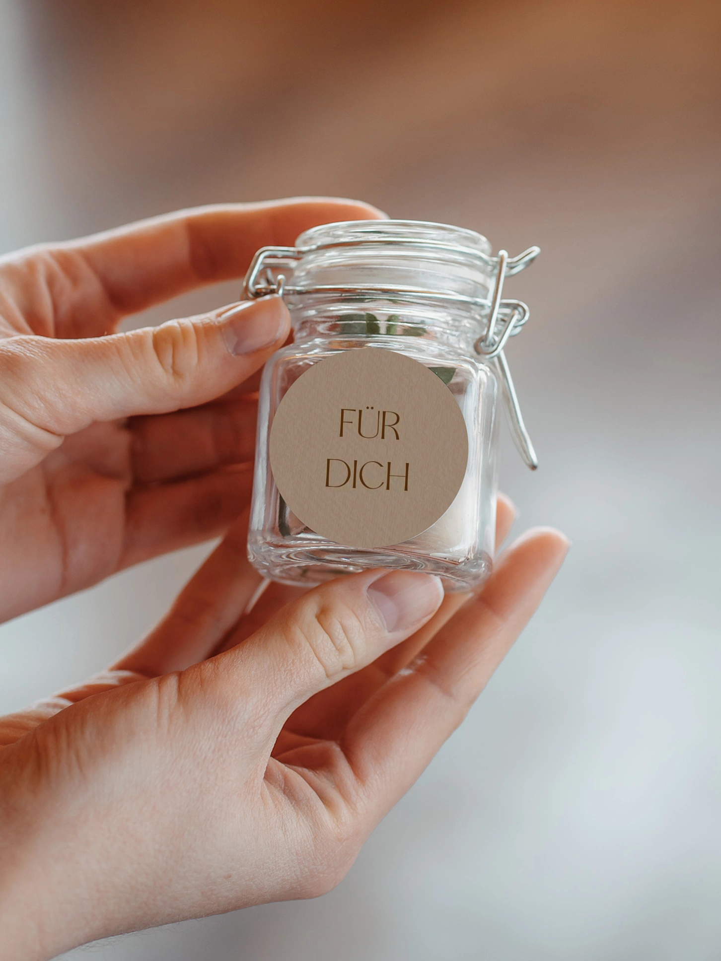 Geschenkaufkleber Hochzeit Mocca