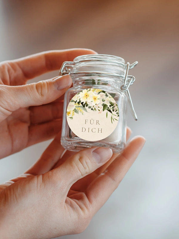 Geschenkaufkleber Hochzeit Summer Petals