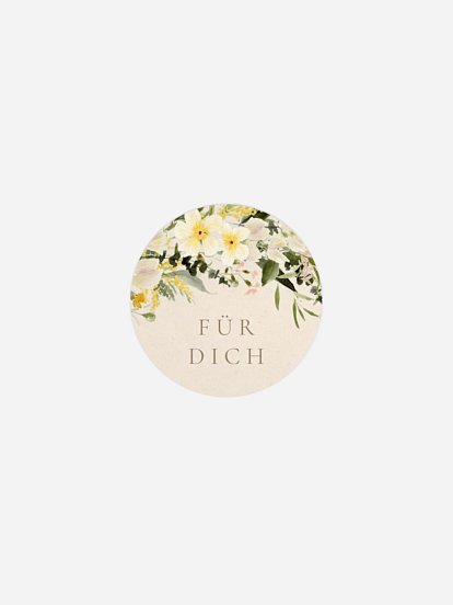 Geschenkaufkleber Hochzeit Summer Petals