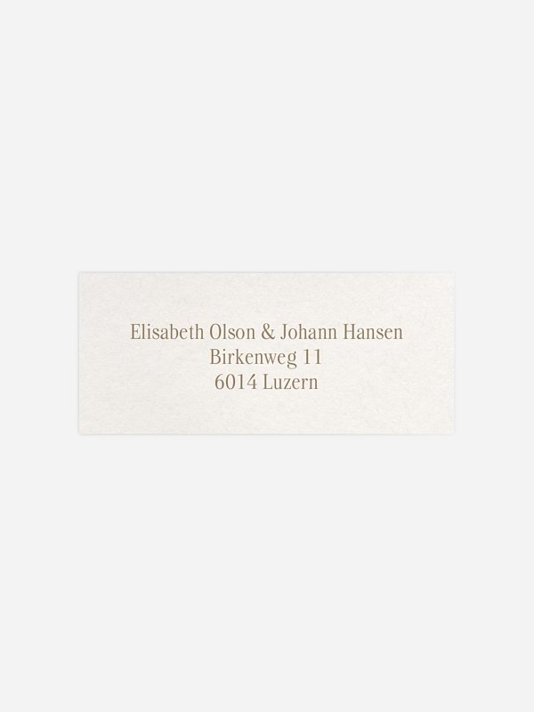 Absenderaufkleber Hochzeit Dieser eine Tag