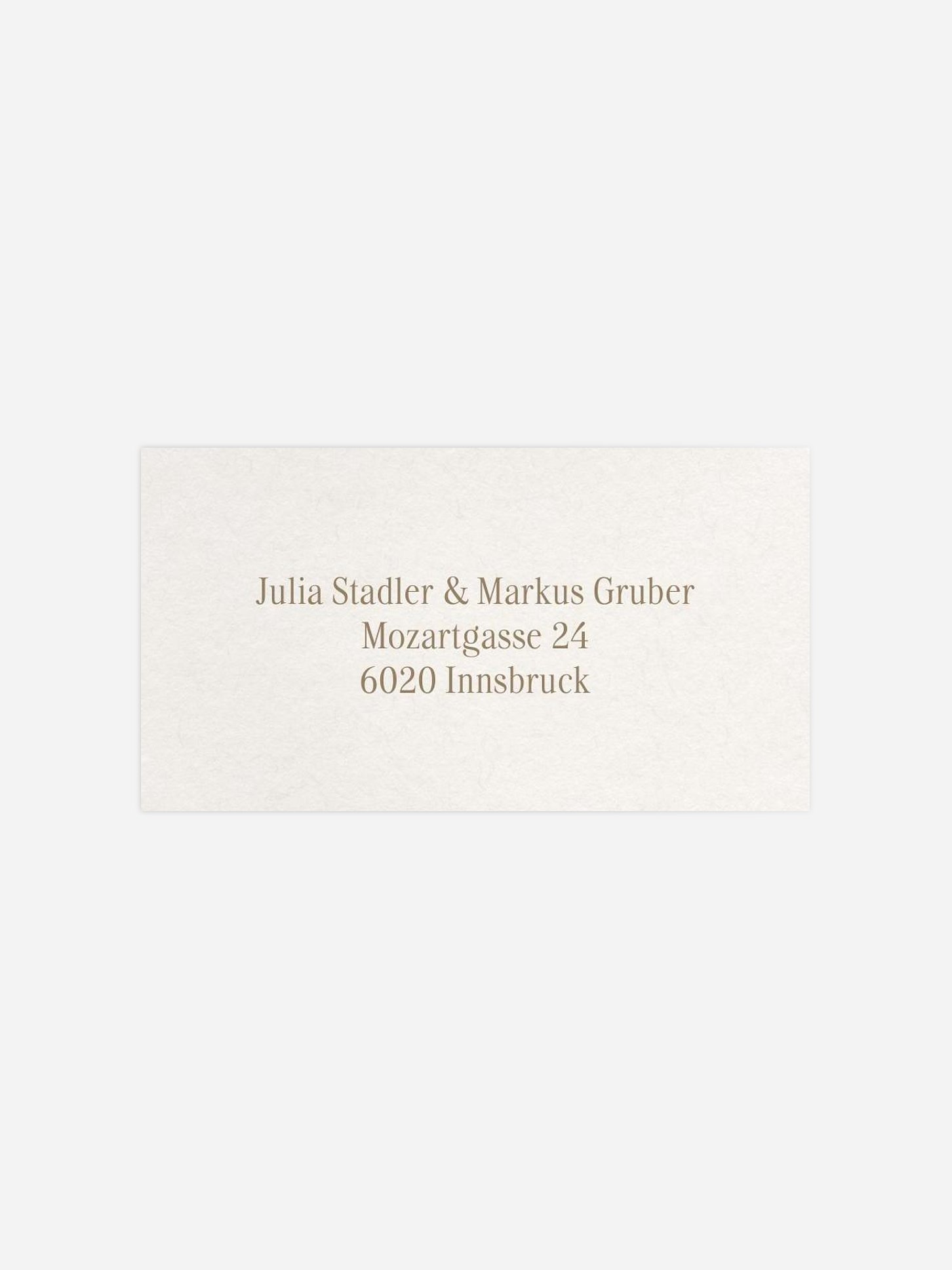Empfängeraufkleber Hochzeit Dieser eine Tag