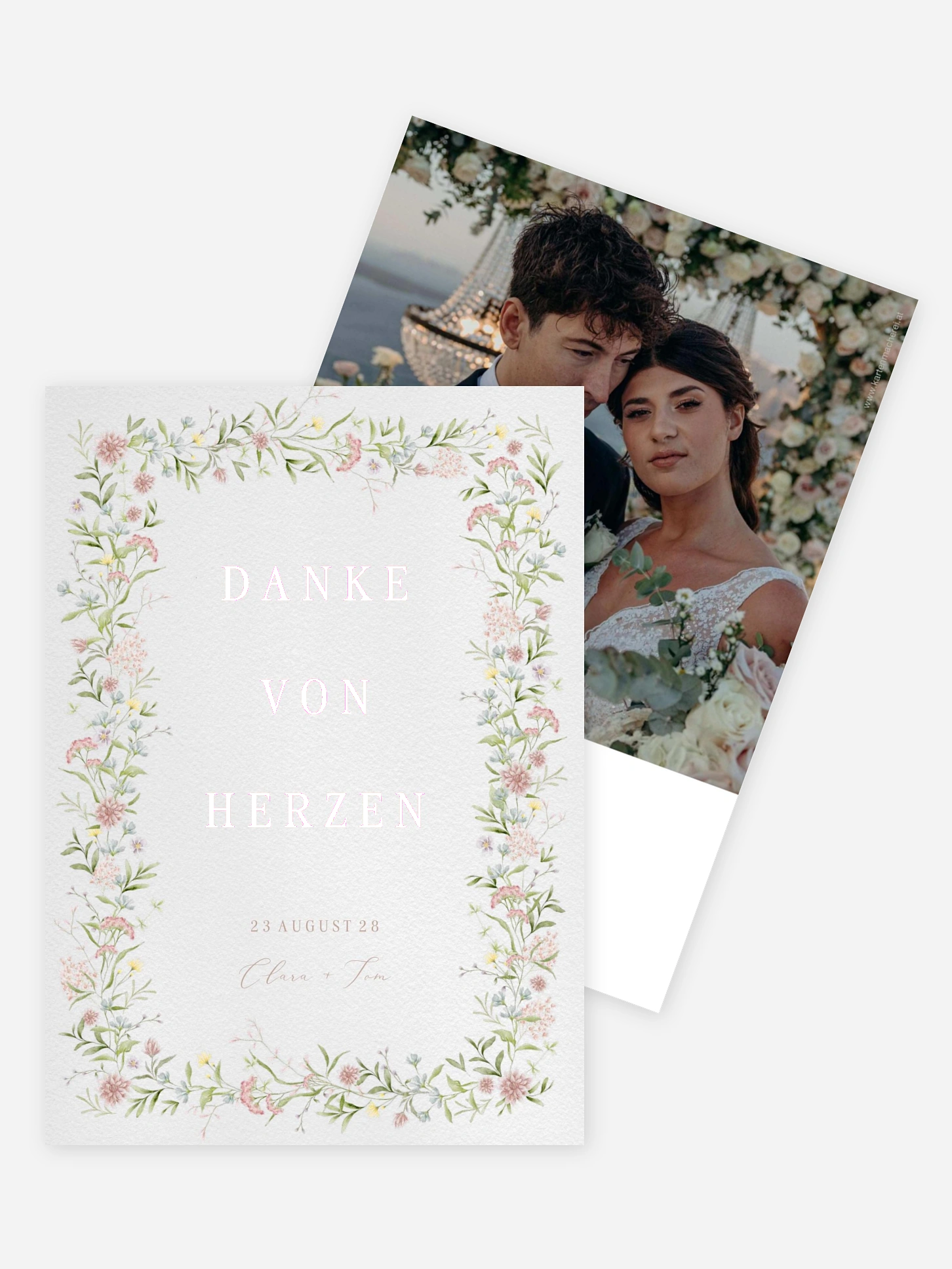 Dankeskarte Hochzeit From Lover to Forever