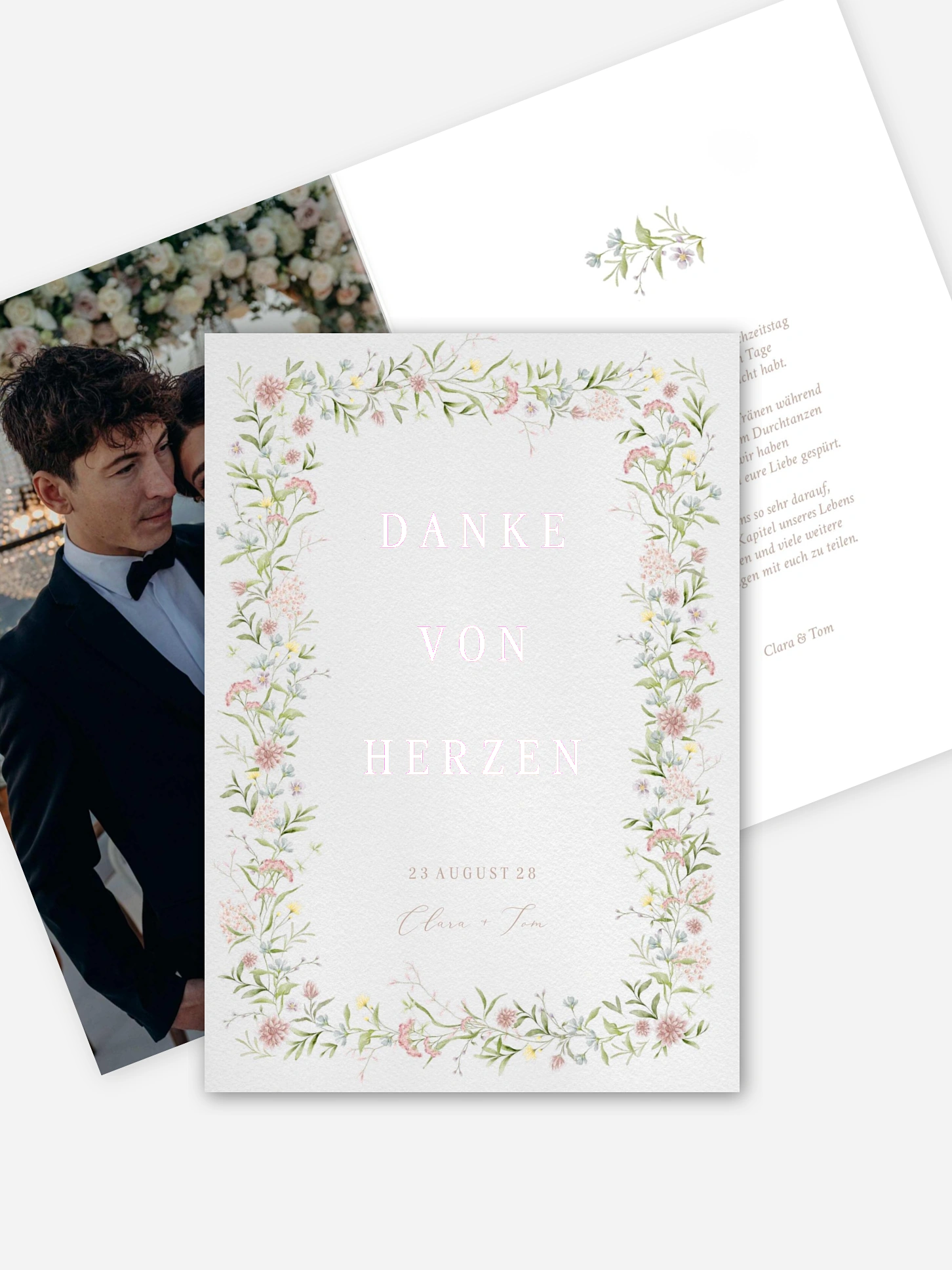 Dankeskarte Hochzeit From Lover to Forever