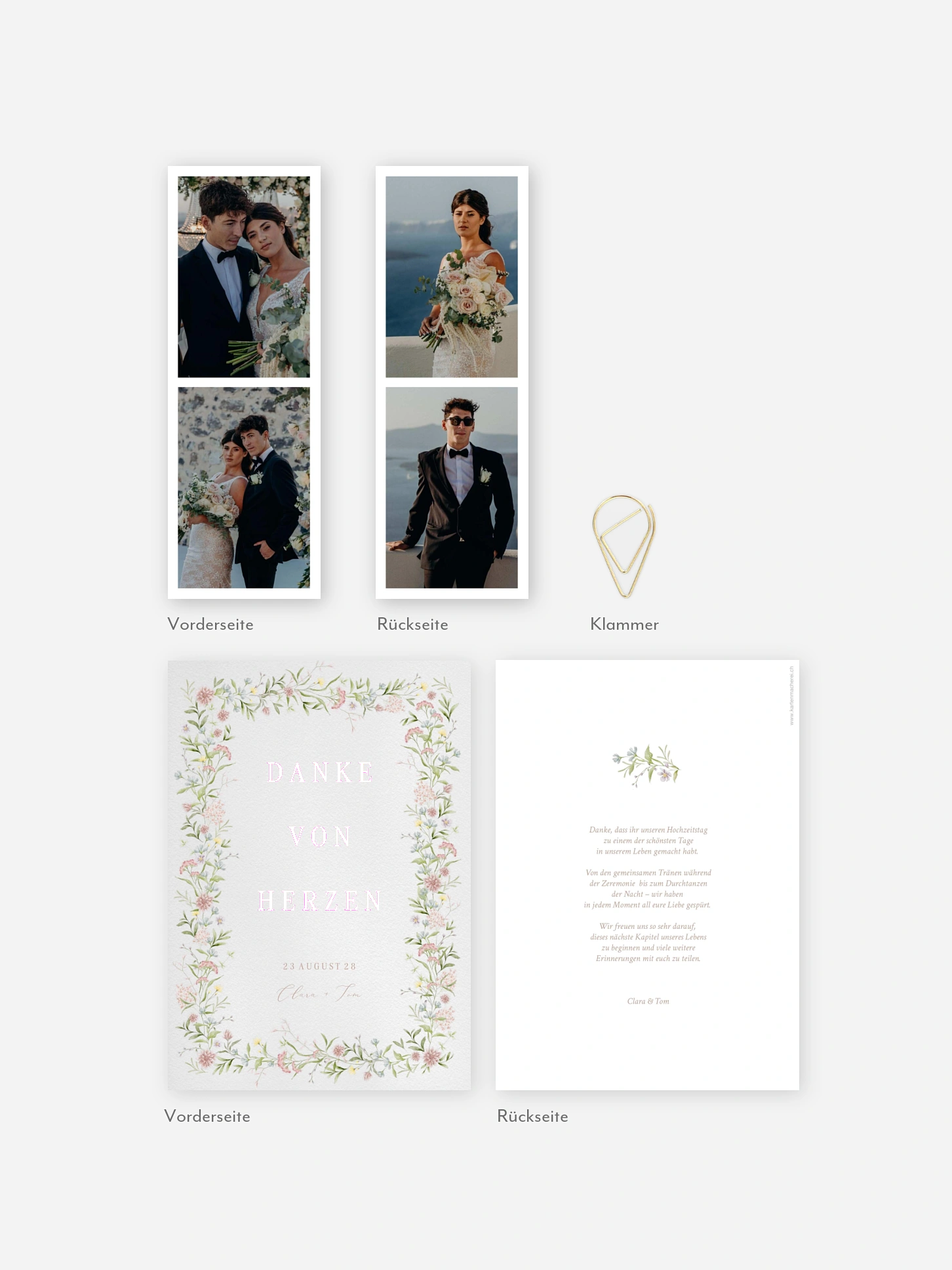 Dankeskarte Hochzeit From Lover to Forever