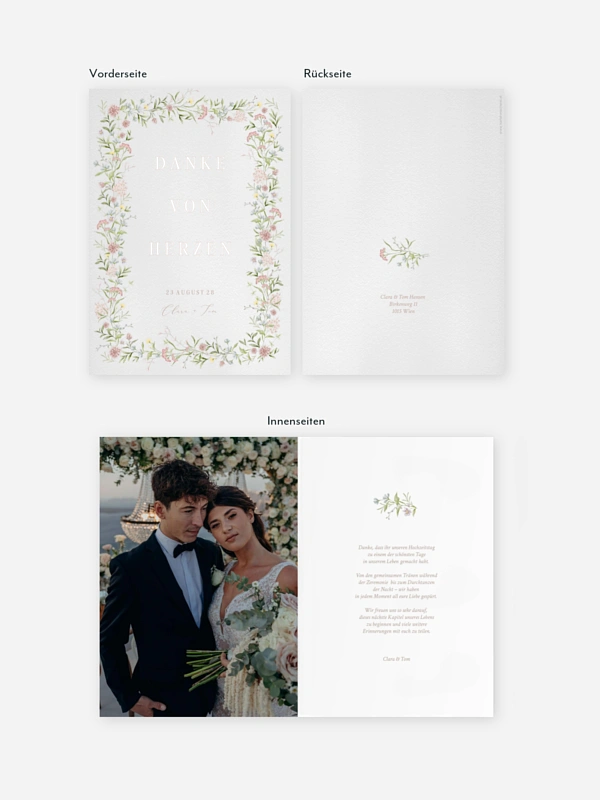 Dankeskarte Hochzeit From Lover to Forever