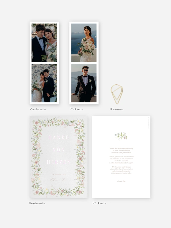 Dankeskarte Hochzeit From Lover to Forever