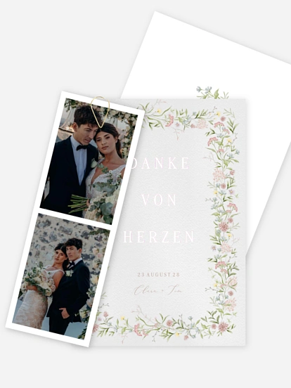 Dankeskarte Hochzeit From Lover to Forever