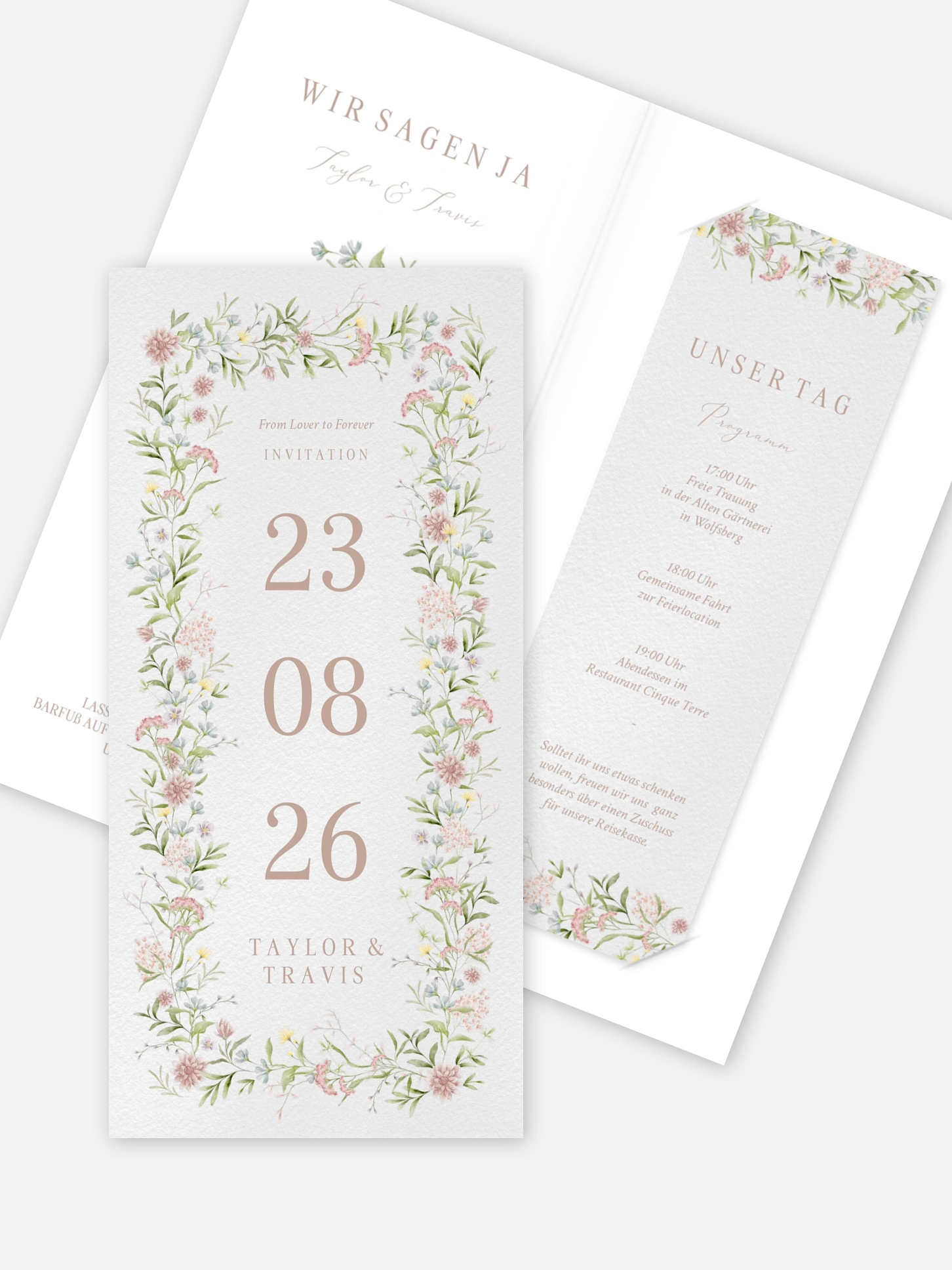 Hochzeitseinladung From Lover to Forever