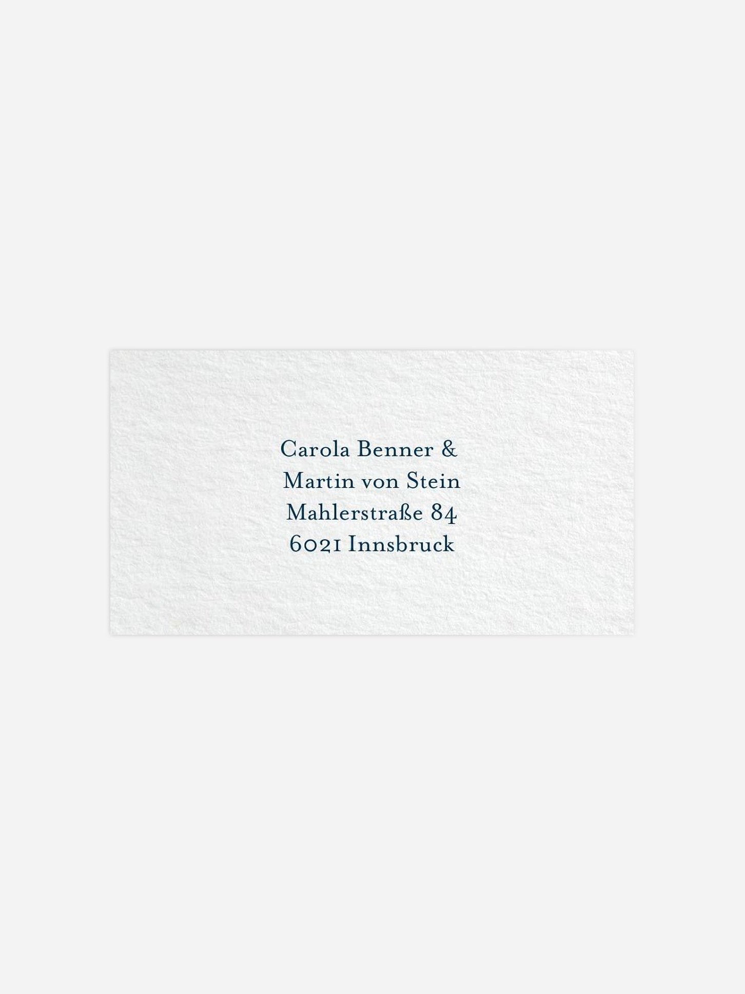 Empfängeraufkleber Hochzeit Pure Elegance