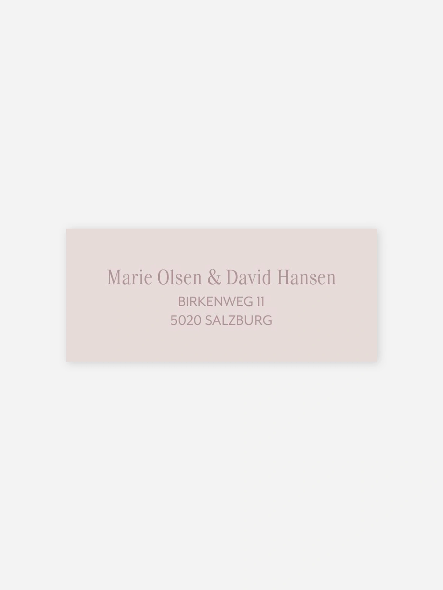 Absenderaufkleber Hochzeit Synergie
