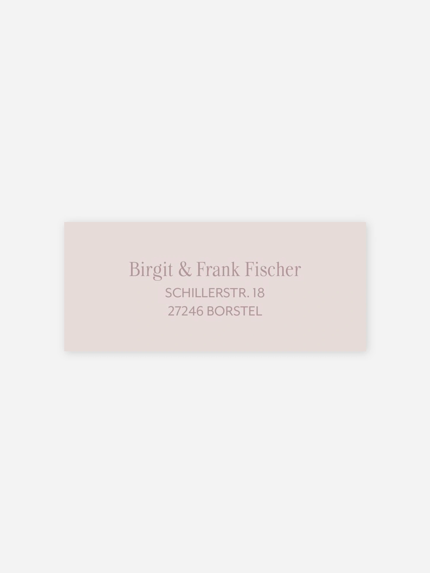 Absenderaufkleber Silberhochzeit Synergie