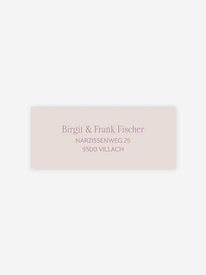 Absenderaufkleber Silberhochzeit Synergie