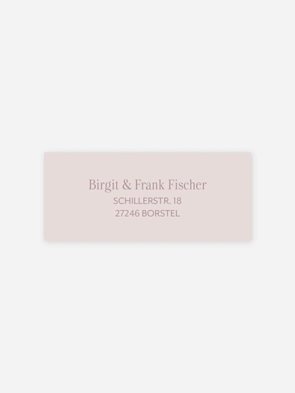 Absenderaufkleber Silberhochzeit Synergie
