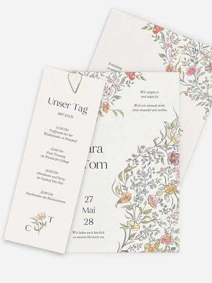 Hochzeitseinladung Dancing Flowers