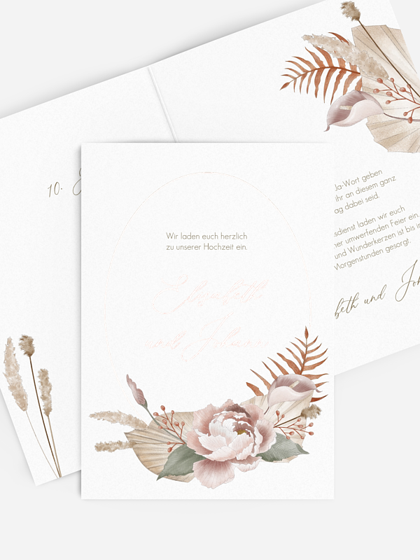 Hochzeitseinladung Flower Dream Wreath