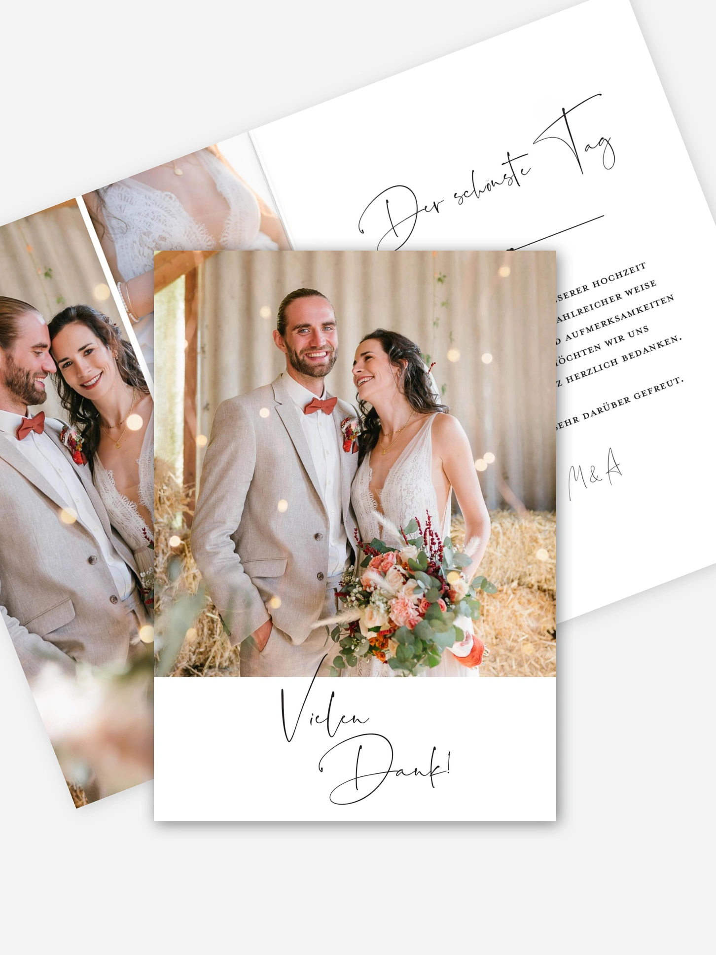 Dankeskarte Hochzeit Glückspaar