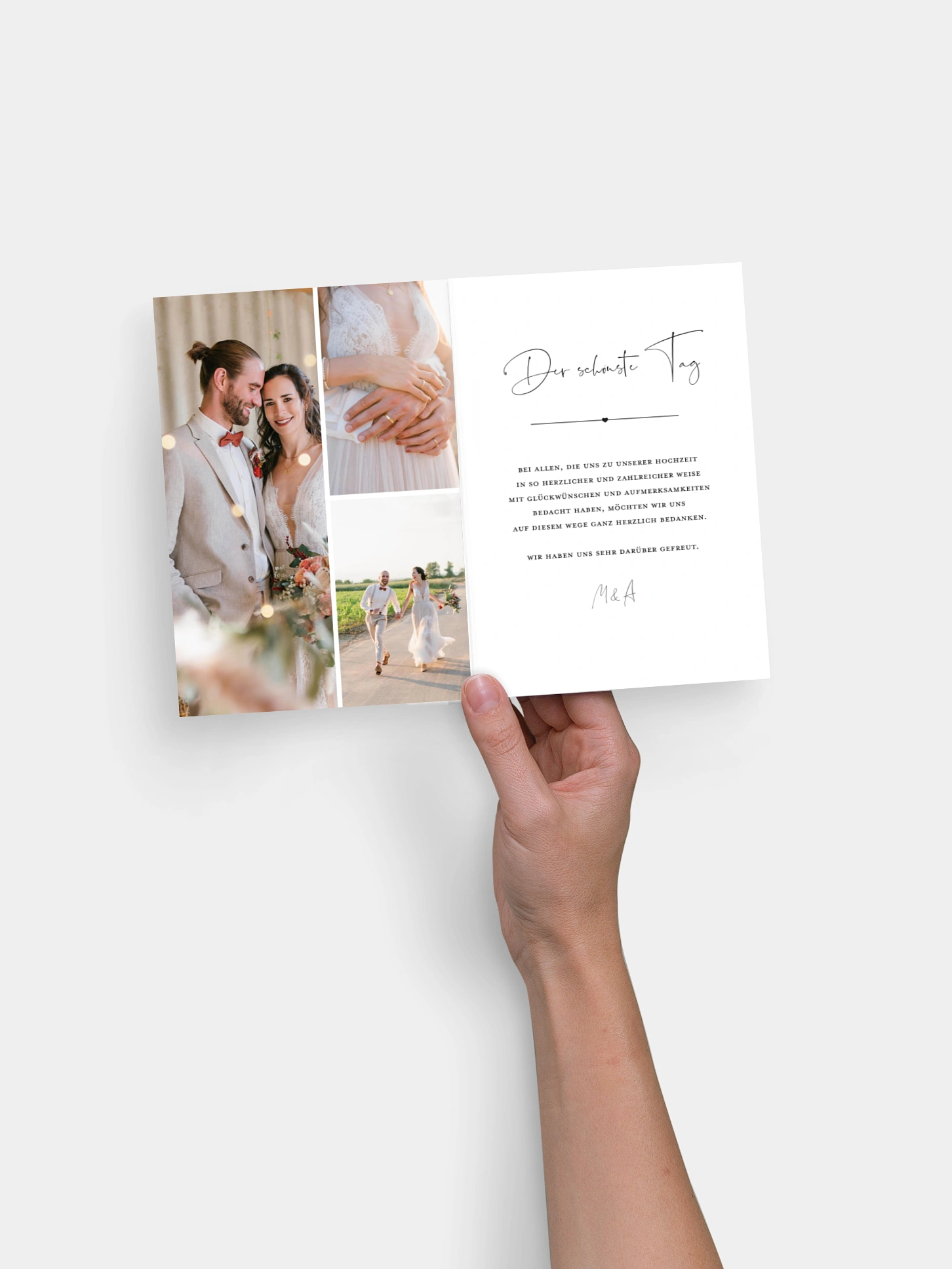 Dankeskarte Hochzeit Glückspaar